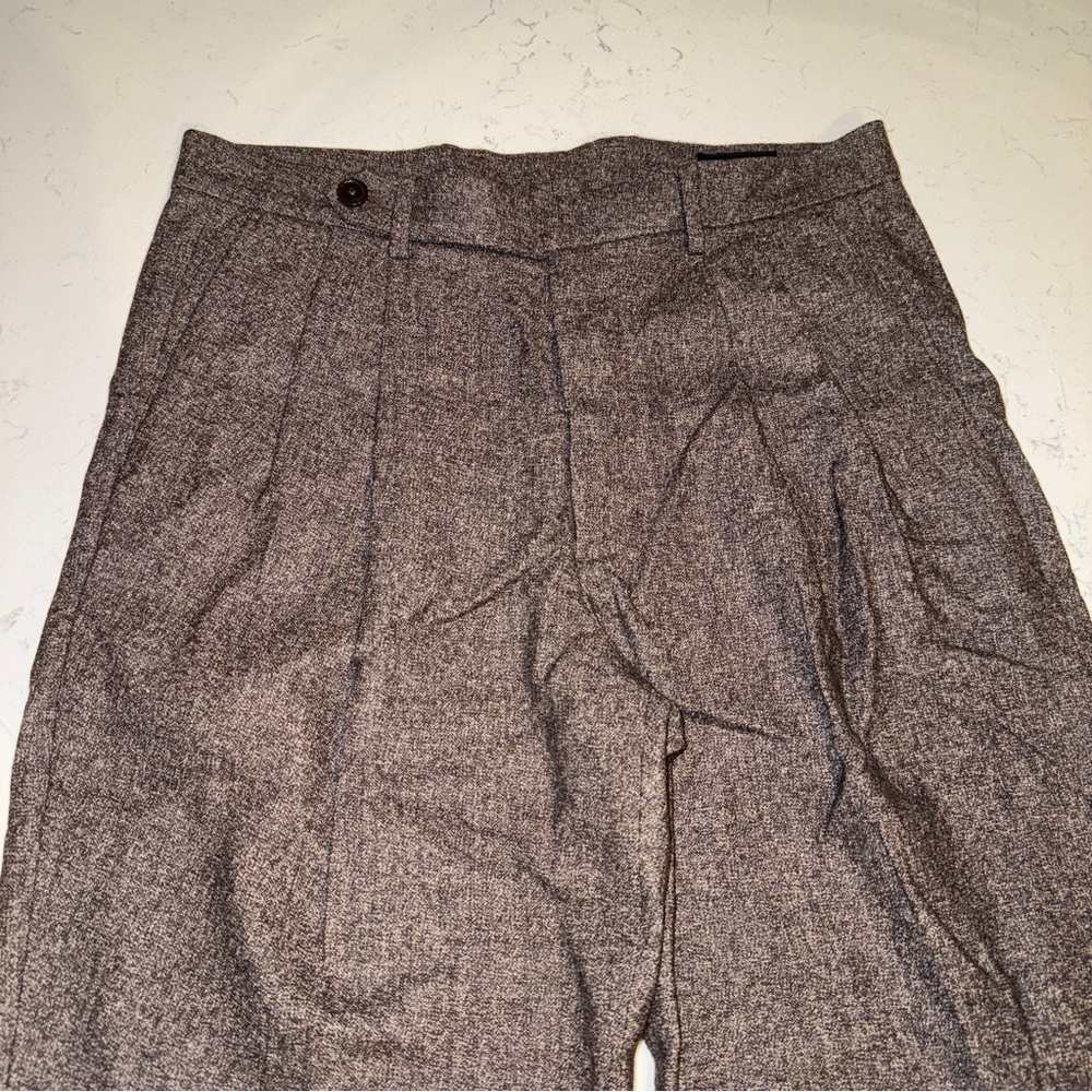 Bonobos Brown Pleated Wool Dress Pants - Picture 2 of 9